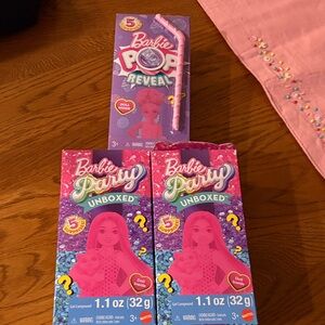 Mattel Barbie Pop Reveal and two  Party Unboxed Sets NIB